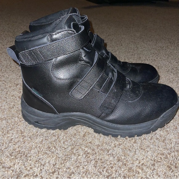 Propet Cliff Walker Tall Strap Men’s Size 16 X Wide Hiking Boot Black Leather - Picture 1 of 12